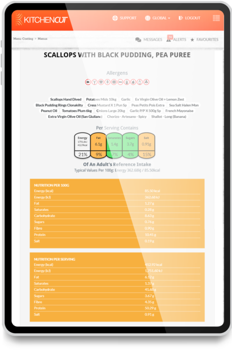 Buffet Allergen Management Software